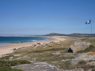 Bandeira azul na praia do Vilar
